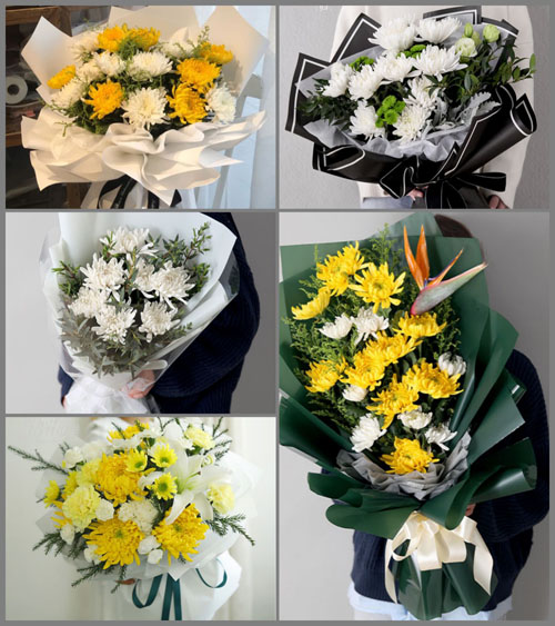 浙江省台州温岭市箬横镇前九份村白事花束代送
